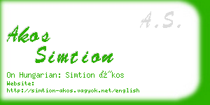akos simtion business card